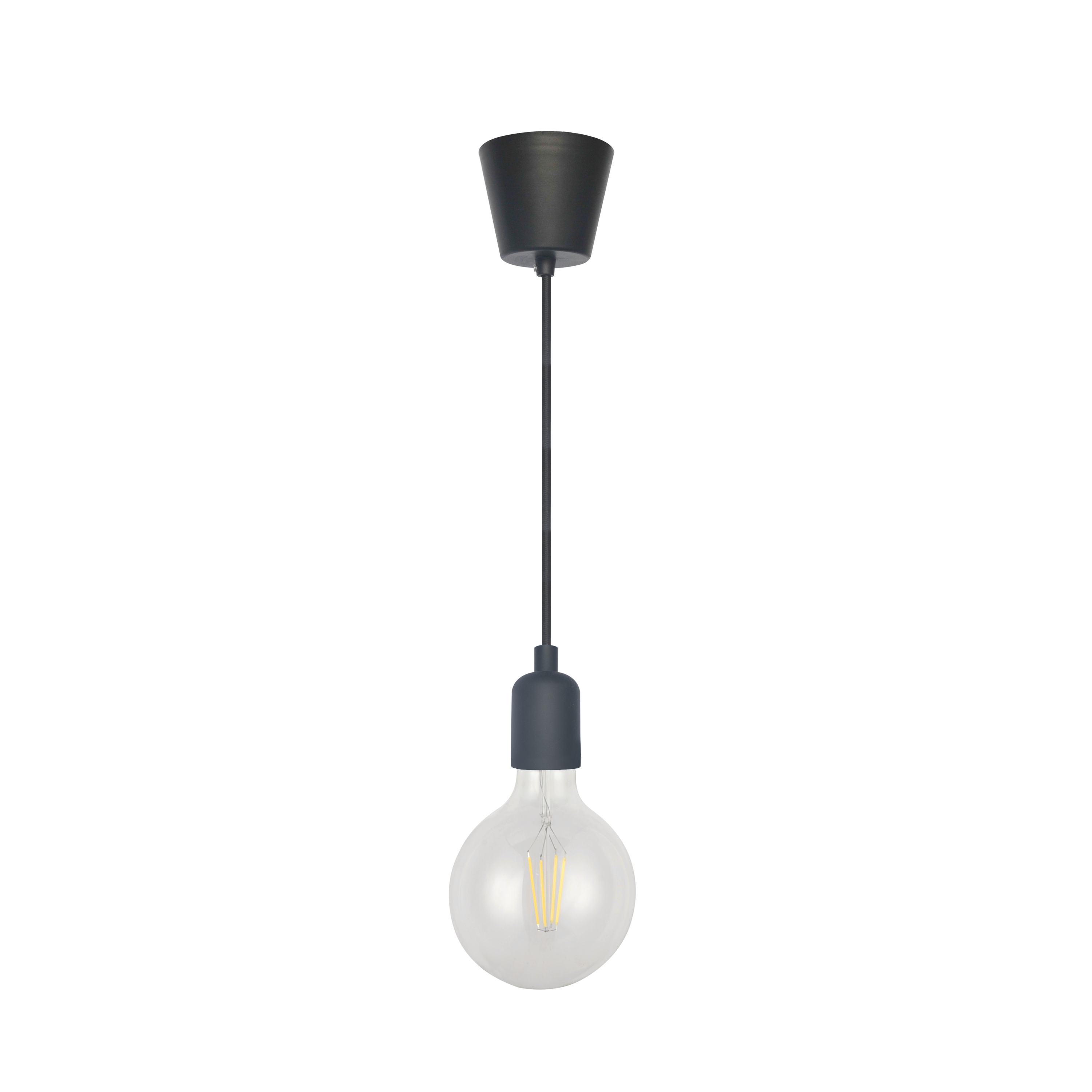Suspension composable Coloma E27 INSPIRE, silicone noir - 6