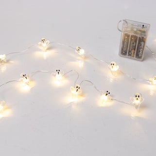 Γιρλάντα LED Halloween σχήμα Φαντασματάκια 20xLED 1,9m 3xAA θερμό φως