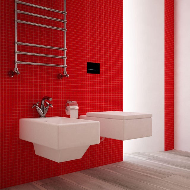 Piastrella Mosaico in vetro Chilli rosso L 31.6 x L 31.6cm x Sp. 4 mm, 10 pezzi