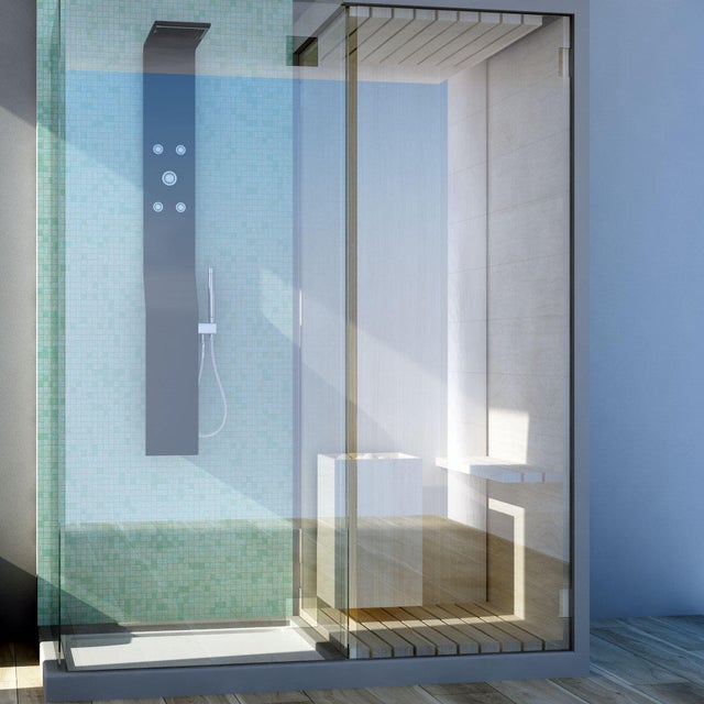 Piastrella Mosaico in vetro Celadon blu L 31.6 x L 31.6cm x Sp. 4 mm, 10 pezzi