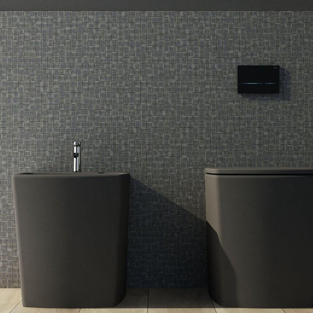 Piastrella Mosaico in vetro grigio L 0.4 x L 31.6cm x Sp. 4 mm, 10 pezzi