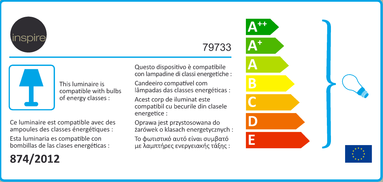 Plafon SITIA 29 cm szary E27 INSPIRE - 5
