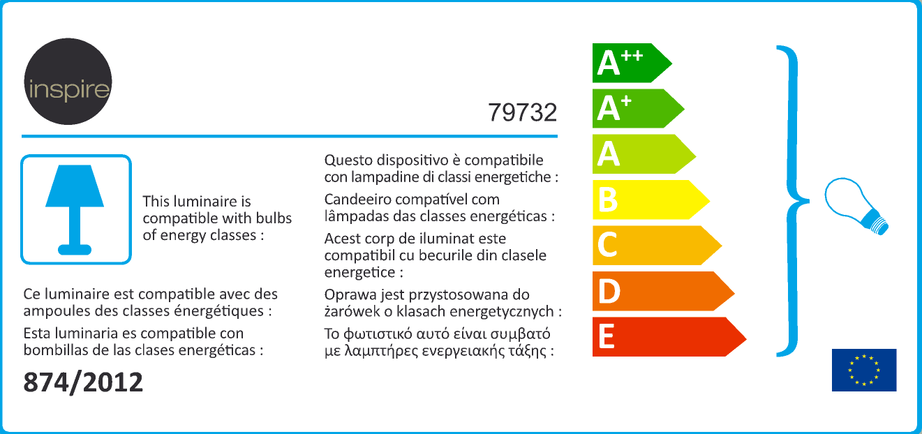 Plafon SITIA 29 cm czarny E27 INSPIRE - 5