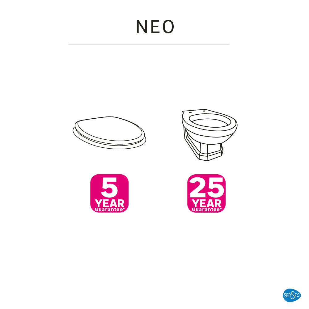 Vaso WC filomuro SENSEA neo, sedile incluso P 54.2 x L 36.3 x H 39.5 cm bianco - 13