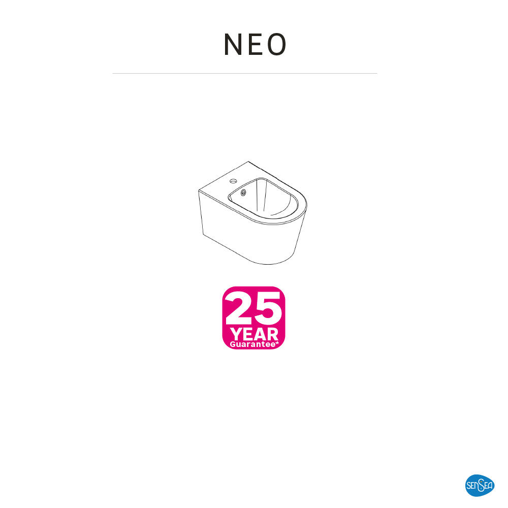 Bidet filomuro Neo SENSEA L 36.4 x H 39.5 x P 54.5 cm bianco - 13