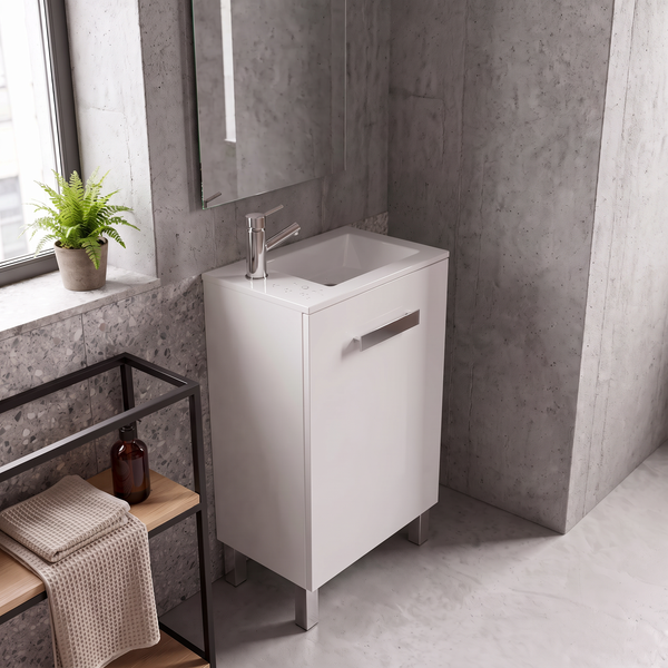 MUEBLE DE BAÑO CON LAVABO PARIS BLANCO 50X33CM 1 PUERTA