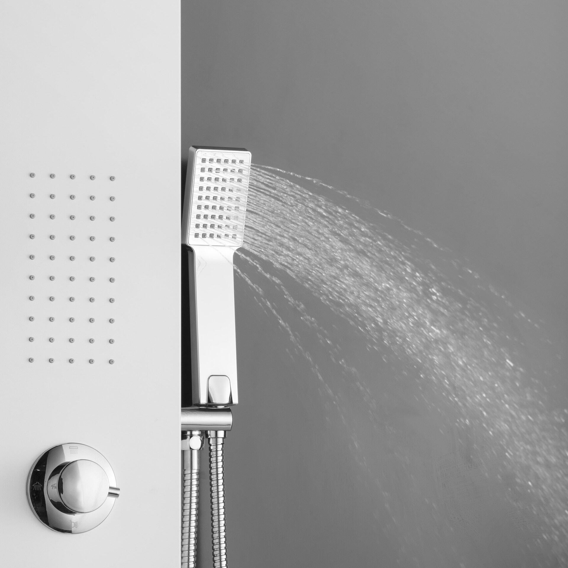 Colonne de douche hydromassante thermostatique nf blanc Sensea cali 3 SENSEA - 5