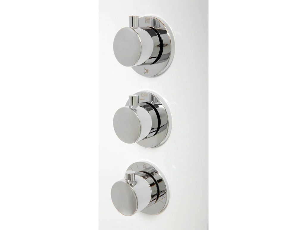 Colonne de douche hydromassante thermostatique nf blanc Sensea cali 3 SENSEA - 10