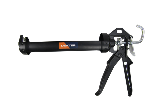 Pistolet pour cartouche mastic et colle DEXTER acier noir