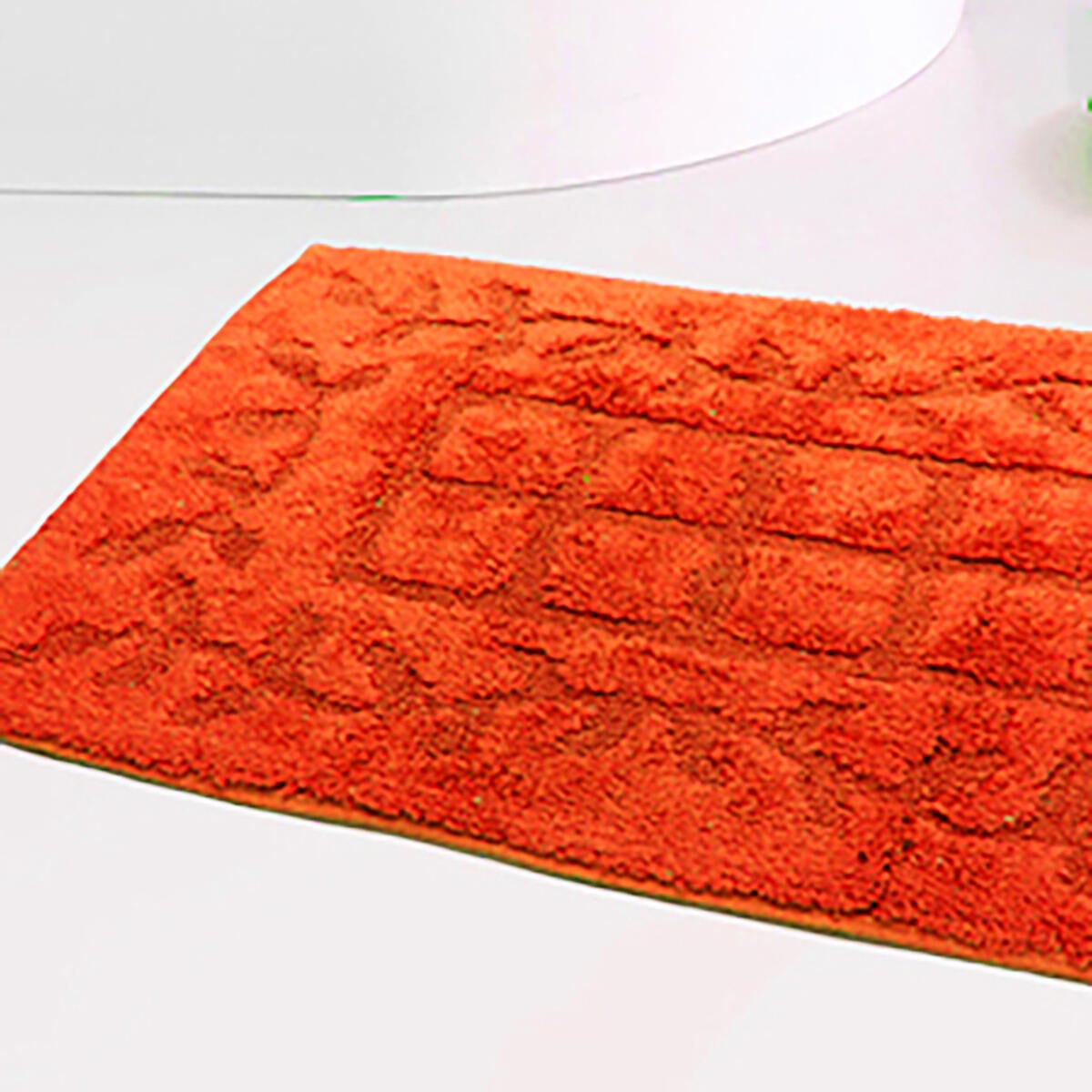Tappeto 60x90 cm in cotone melange naturale e nero con frange