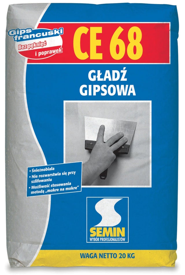 Gładź gipsowa Semin CE68 20 kg