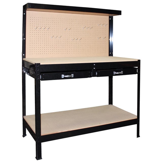 Banco da lavoro fisso  L 122 x H 150 x P 61 cm