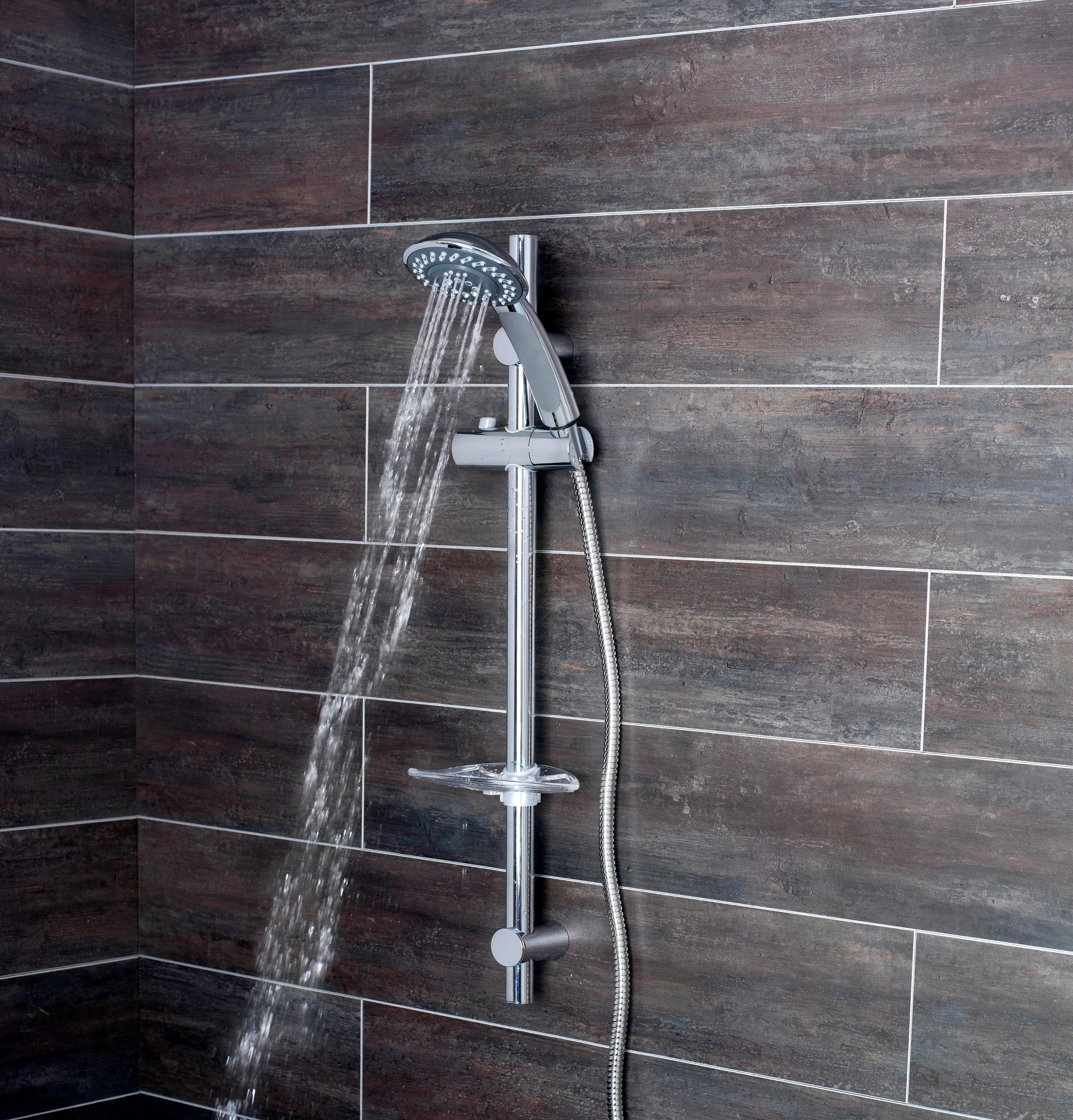 Alcachofa de ducha + flexo + barra SENSEA Docce cromado con 4 funciones - 4