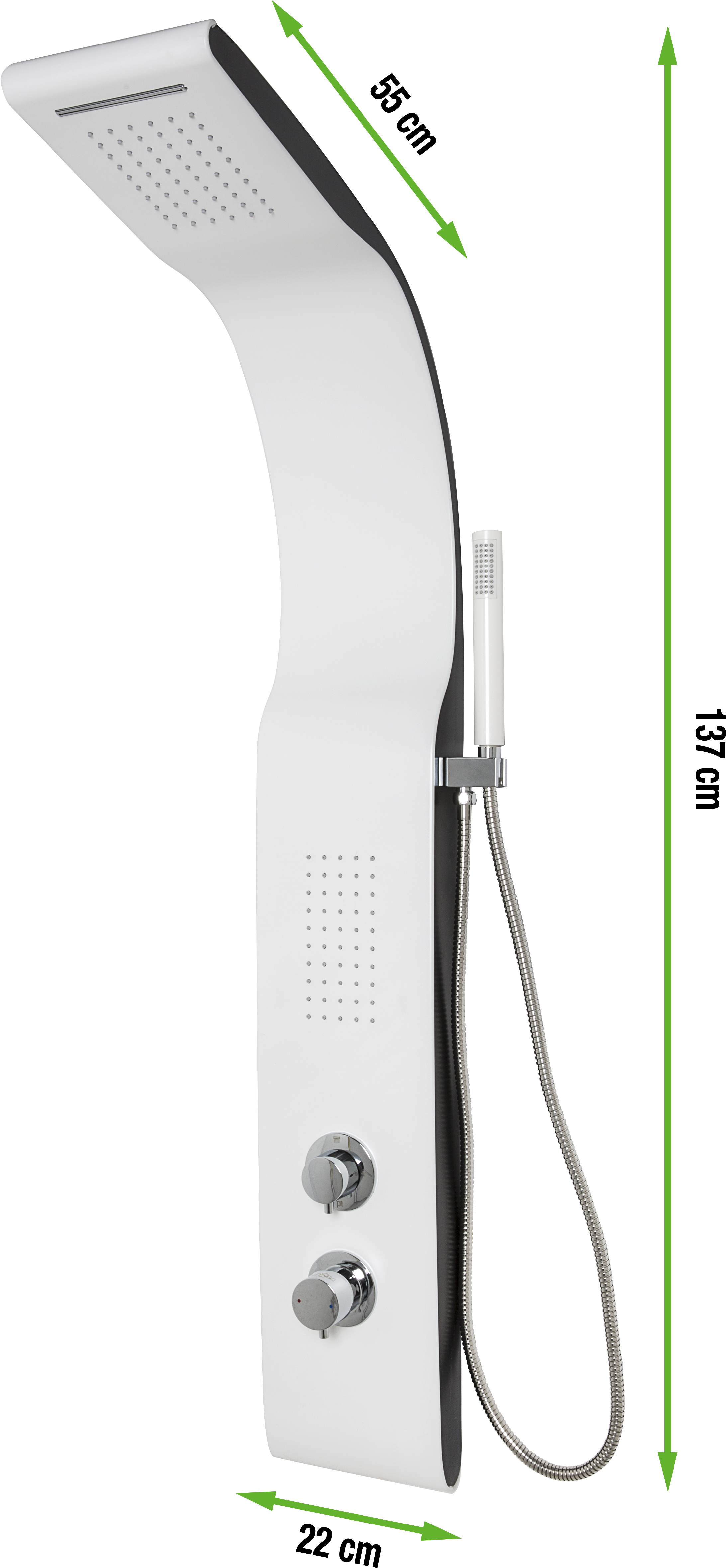 Columna de ducha hidromasaje monomando SENSEA Evodi blanco - 10