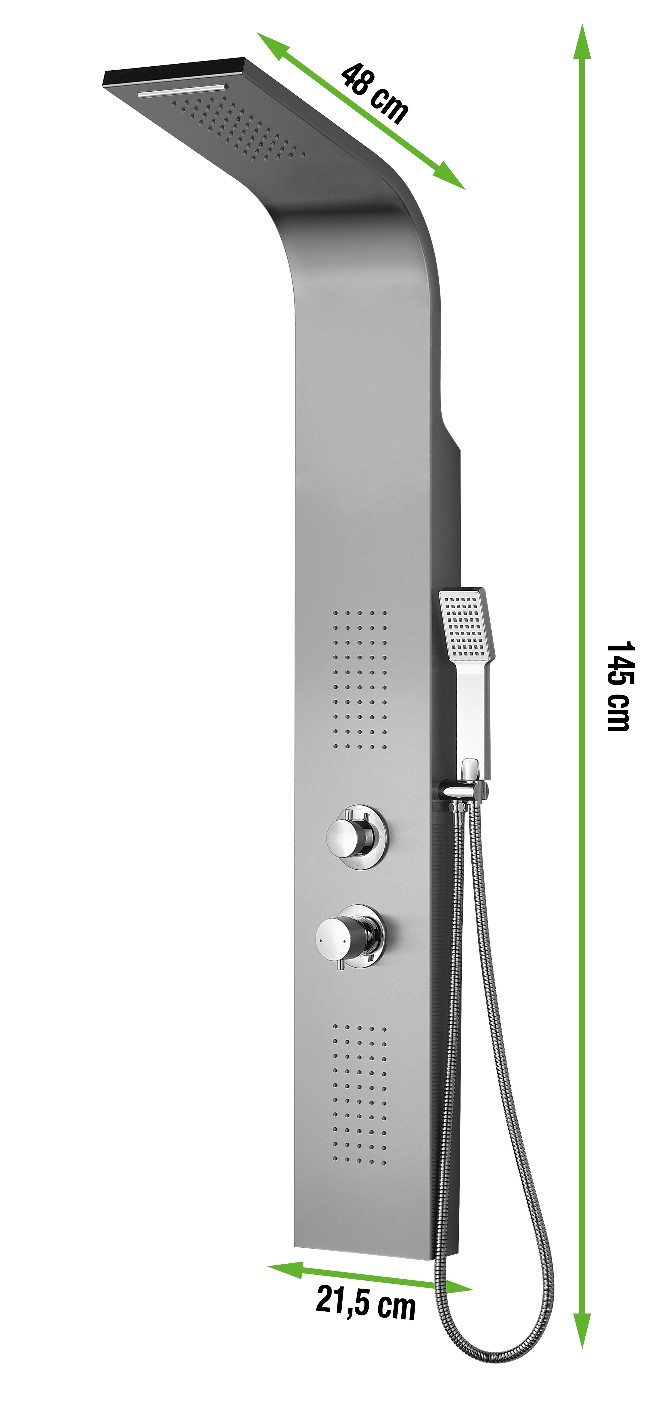 Coluna de hidromassagem MONOCOMANDO SENSEA ICONE CROMADO - 7