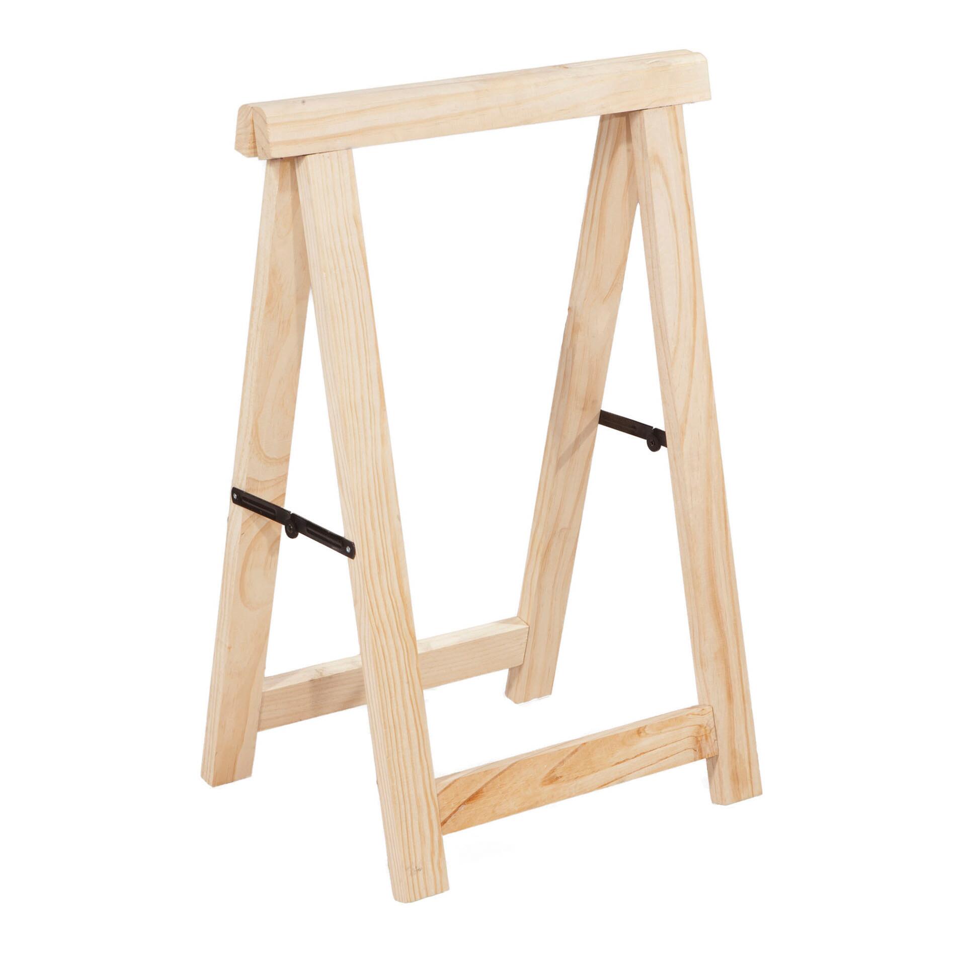Cavalletto pino Professionale L 53 x P 53 x H 75 cm legno naturale - 5