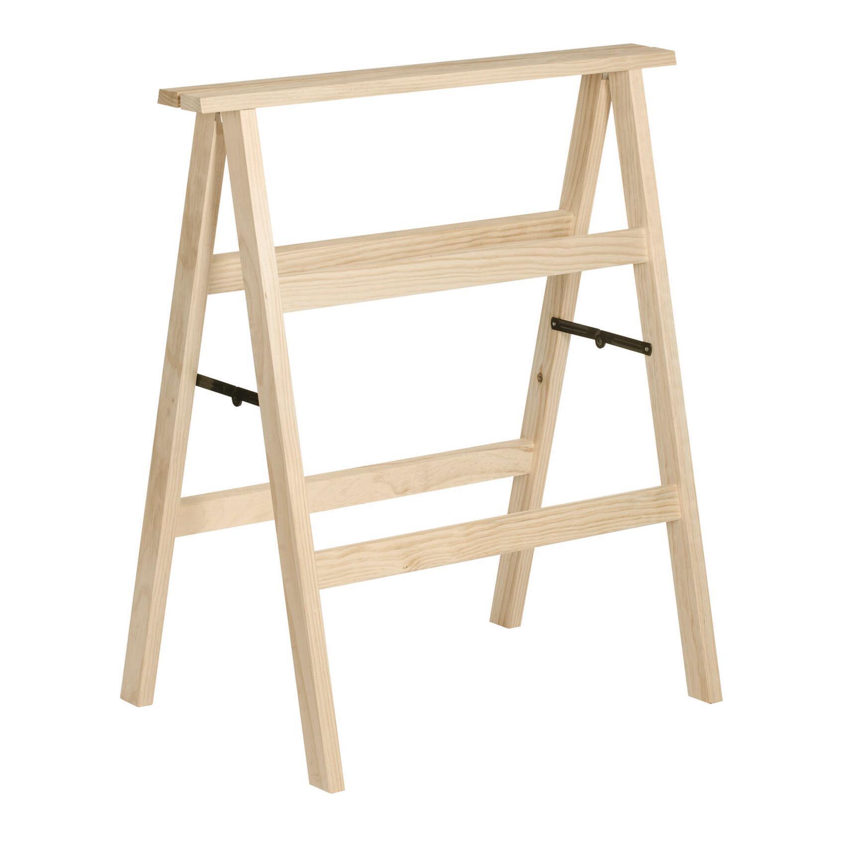 Cavalletto da tavolo regolabile 27,3x30x58-82 cm in legno naturale per  bambini e adulti