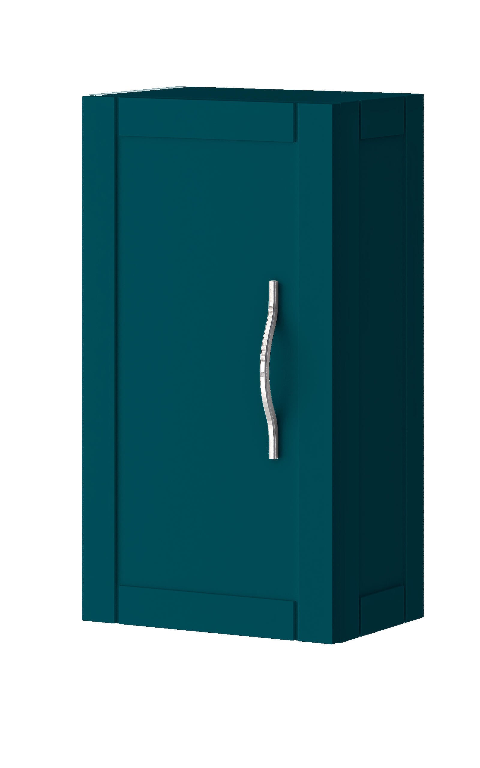 Pensile bagno Tiffany blu petrolio in mdf BADEN HAUS, 1 anta apertura da sinistra P 20 x L 30 x H 55 cm - 4