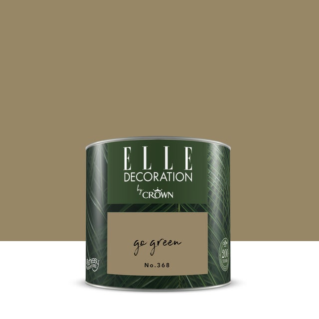 Pittura per interni super lavabile, ELLE DECORATION by Crown verde go green 368 opaco, 0.125 L