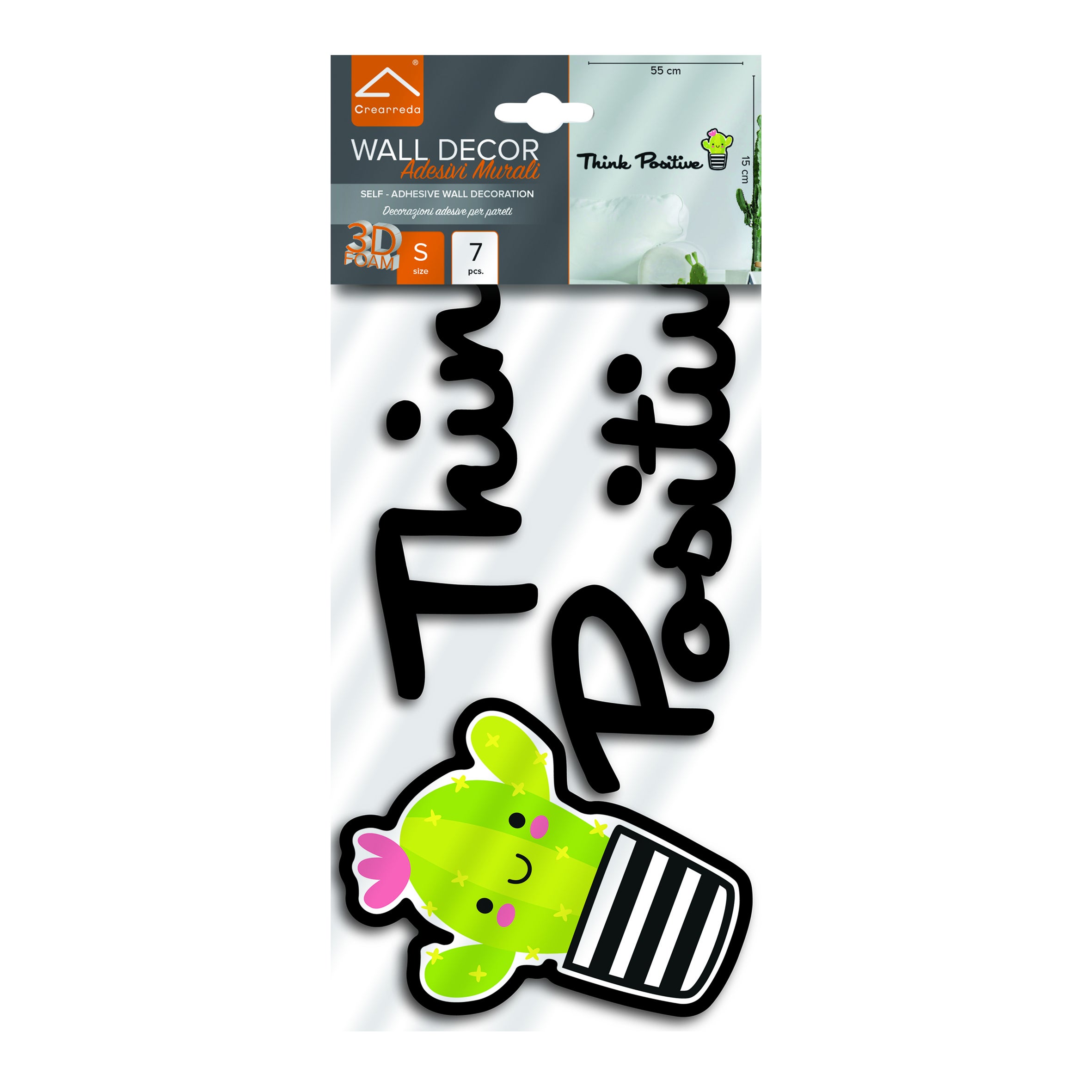 Sticker foam think positive 15x31 cm multicolore - 3