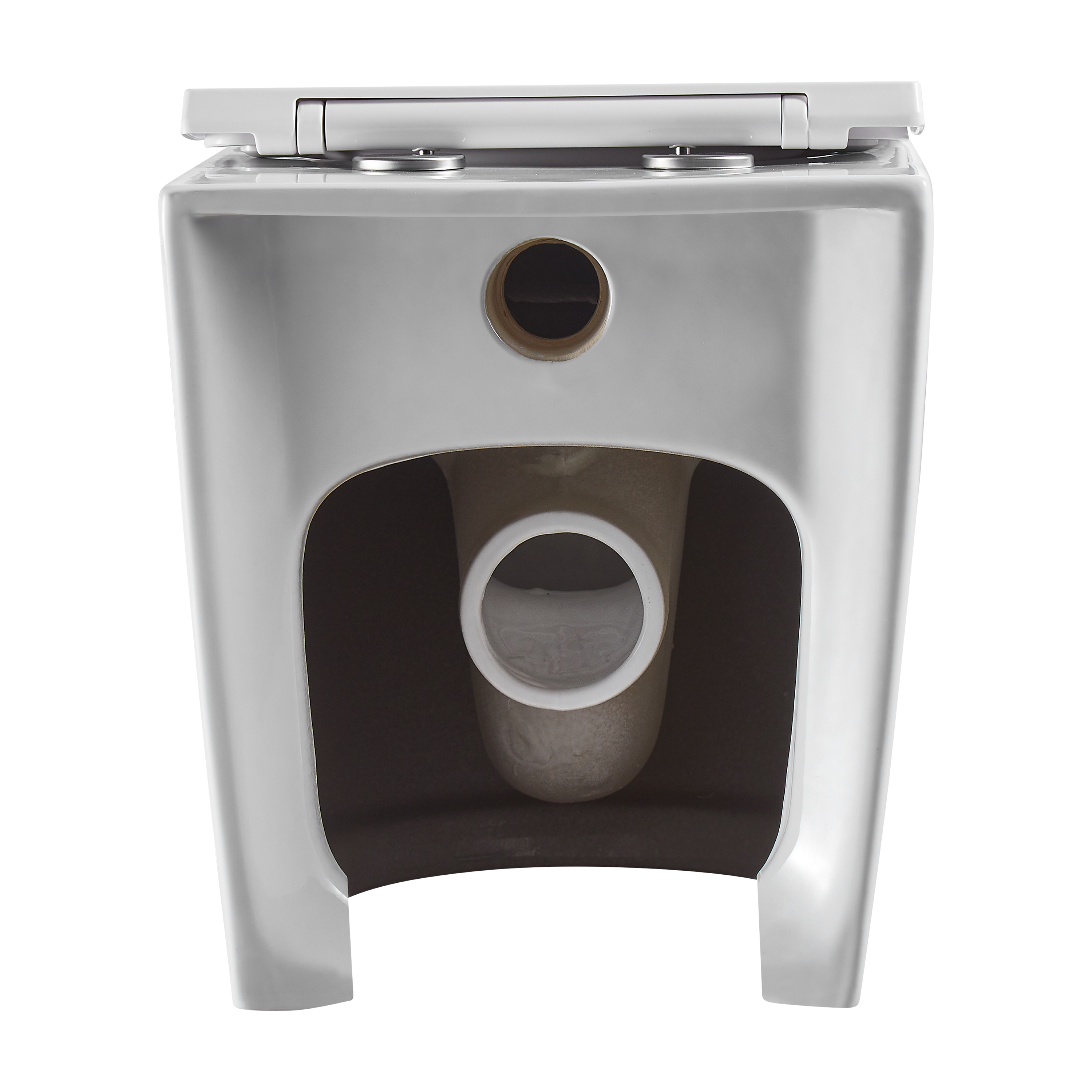 Vaso WC filomuro SENSEA neo, sedile incluso P 54.2 x L 36.3 x H 39.5 cm bianco - 9