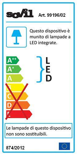Applique LED moderno da esterno Sino bianco IP65, luce bianco naturale 370 lumen, SOVIL - 3