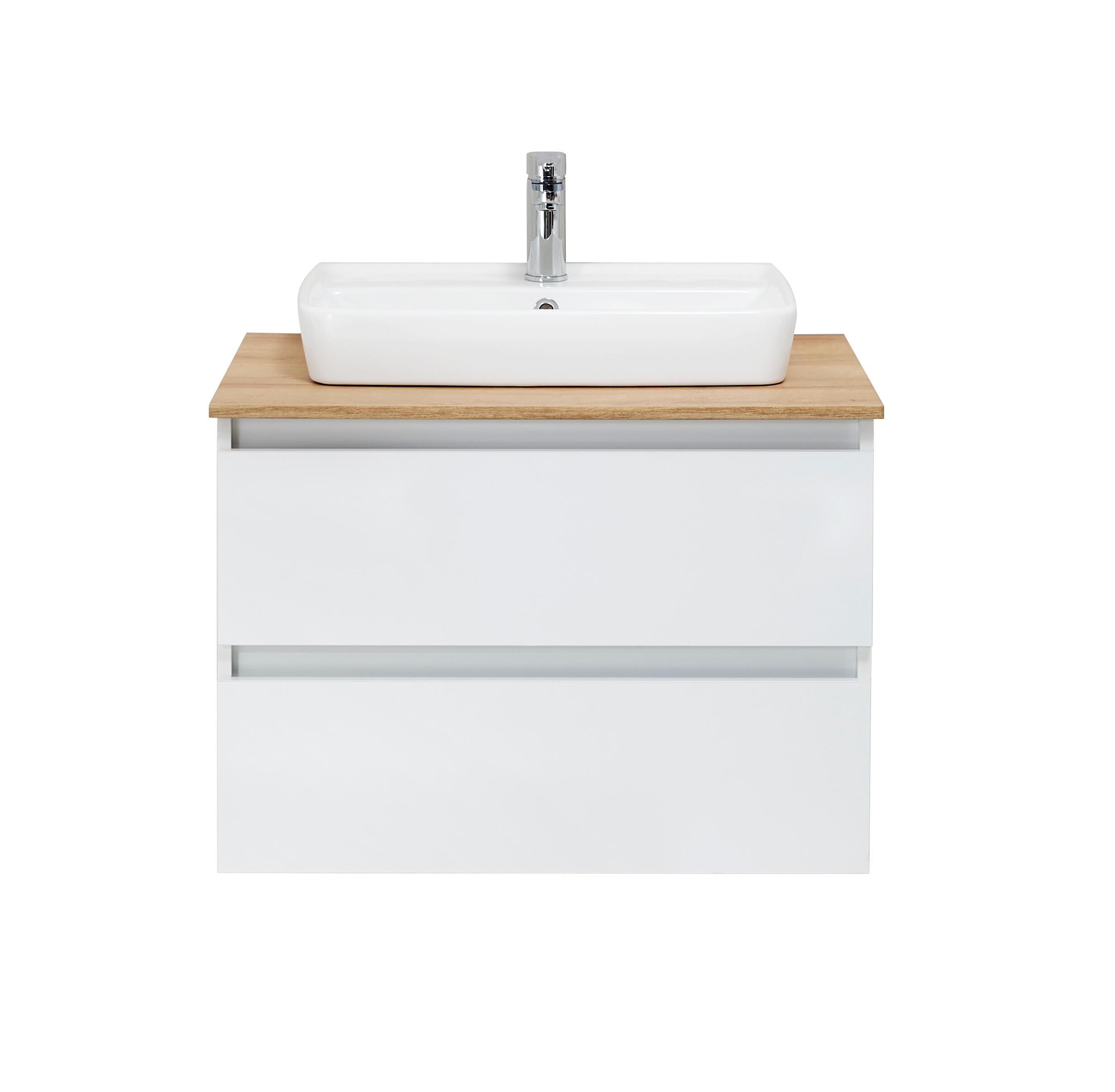 Mobile da bagno sospeso sotto lavabo L 75 x H 53 x P 49 cm bianco, 2 cassetti PELIPAL Balu - 7
