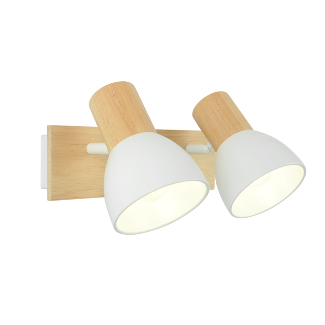 Barra Venosa E14 de 2 luces INSPIRE blanco