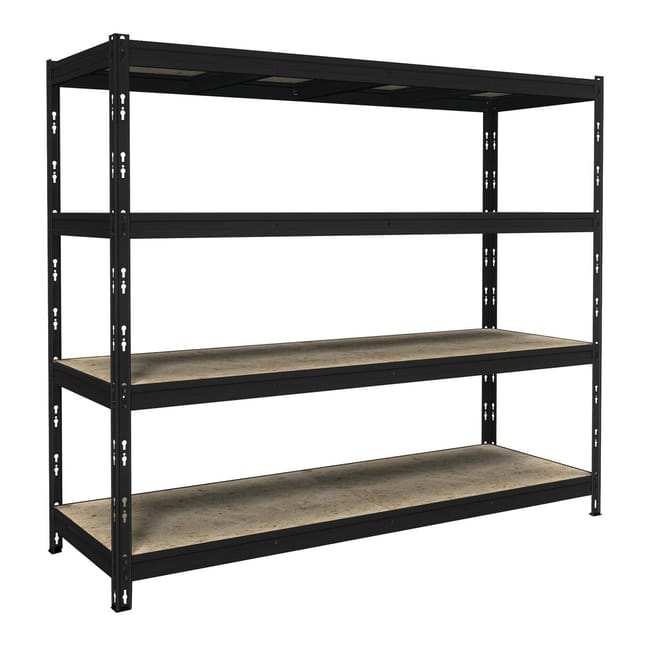 Leroymerlin Scaffale in kit 4 ripiani Strong L 210 x P 70 x H 180 cm nero portata per ripiano 450 kg