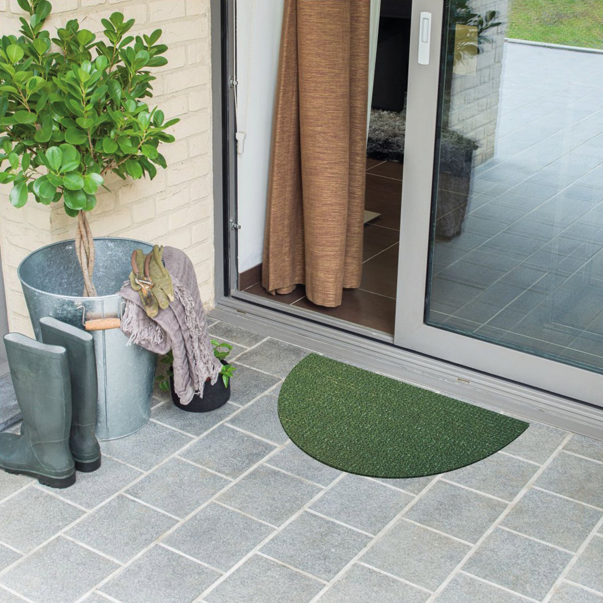 Zerbino Turf in pvc verde semicerchio, L 70 x L 40 cm - 2