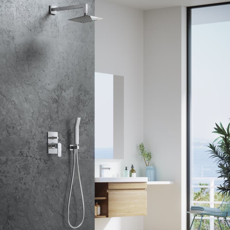 Supporto per doccetta, supporto per doccia regolabile, girevole a 360°,  universale, in acciaio inox, supporto per doccia, supporto da parete per