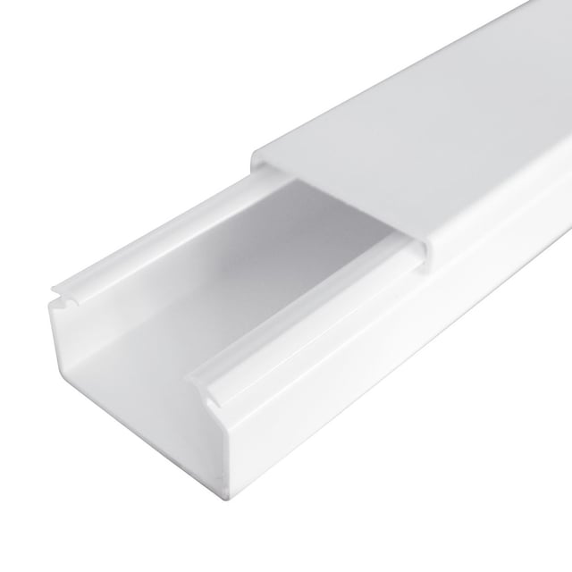 Canalina 2.1 x  1 cm 2 M  bianco da avvitare