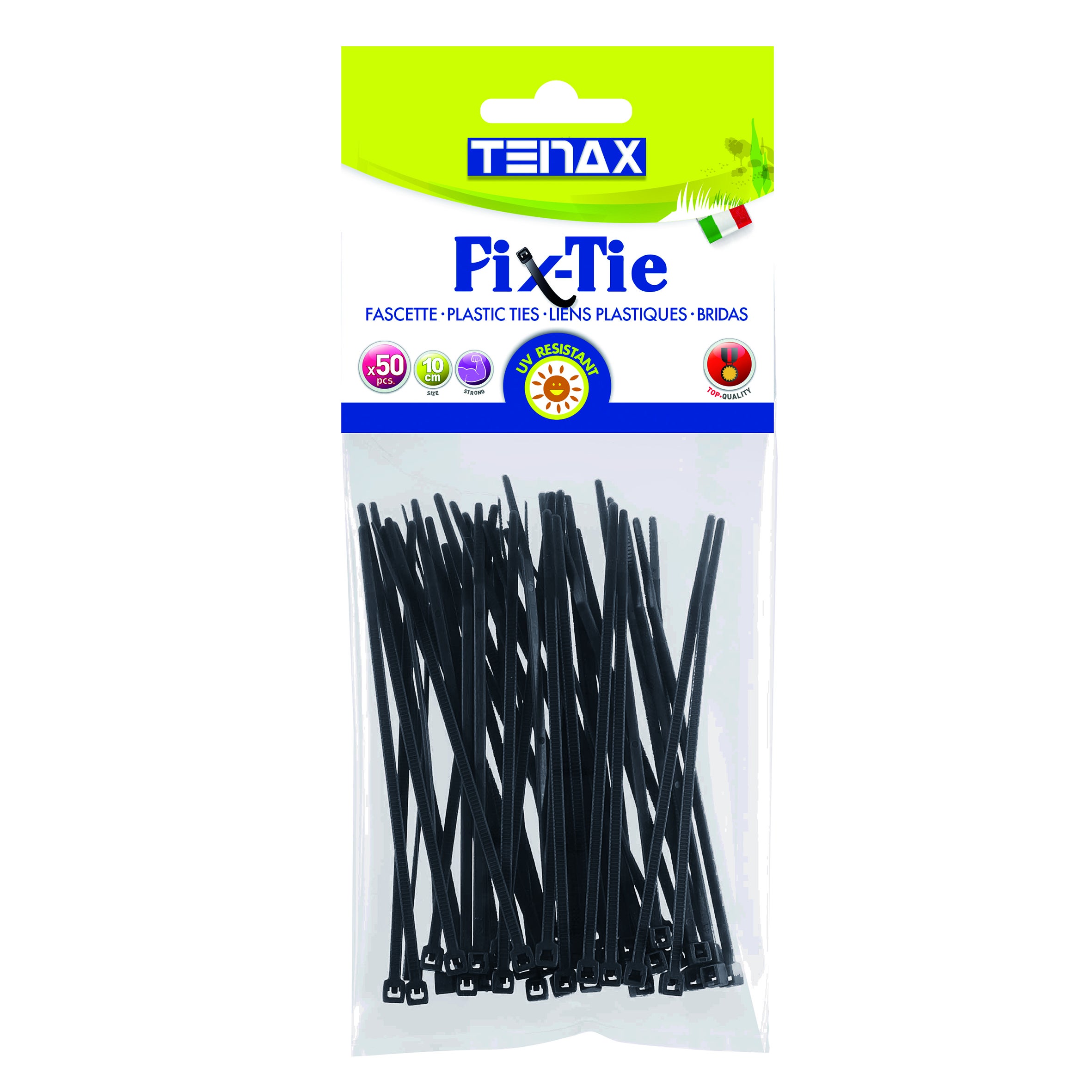 Collare di fissaggio per rete metallica Fix-Tie S nero 50 pezzi - 4