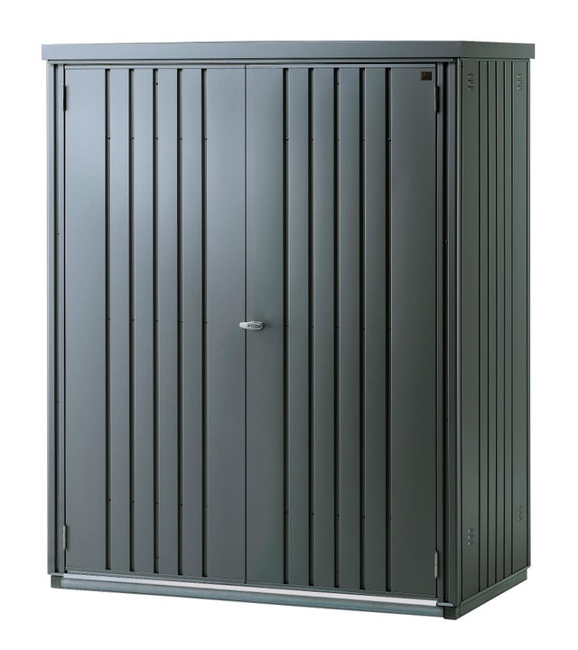Armario de acero para exterior BIOHORT para equipos 150 155 x 182.5 x 83 cm y capacidad de 2347 L gris