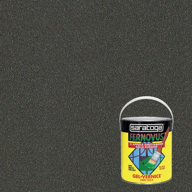 Vernice da esterno antiruggine per ferro SARATOGA Fernovus grigio forgia, metallizzato opaco, 2.5 l