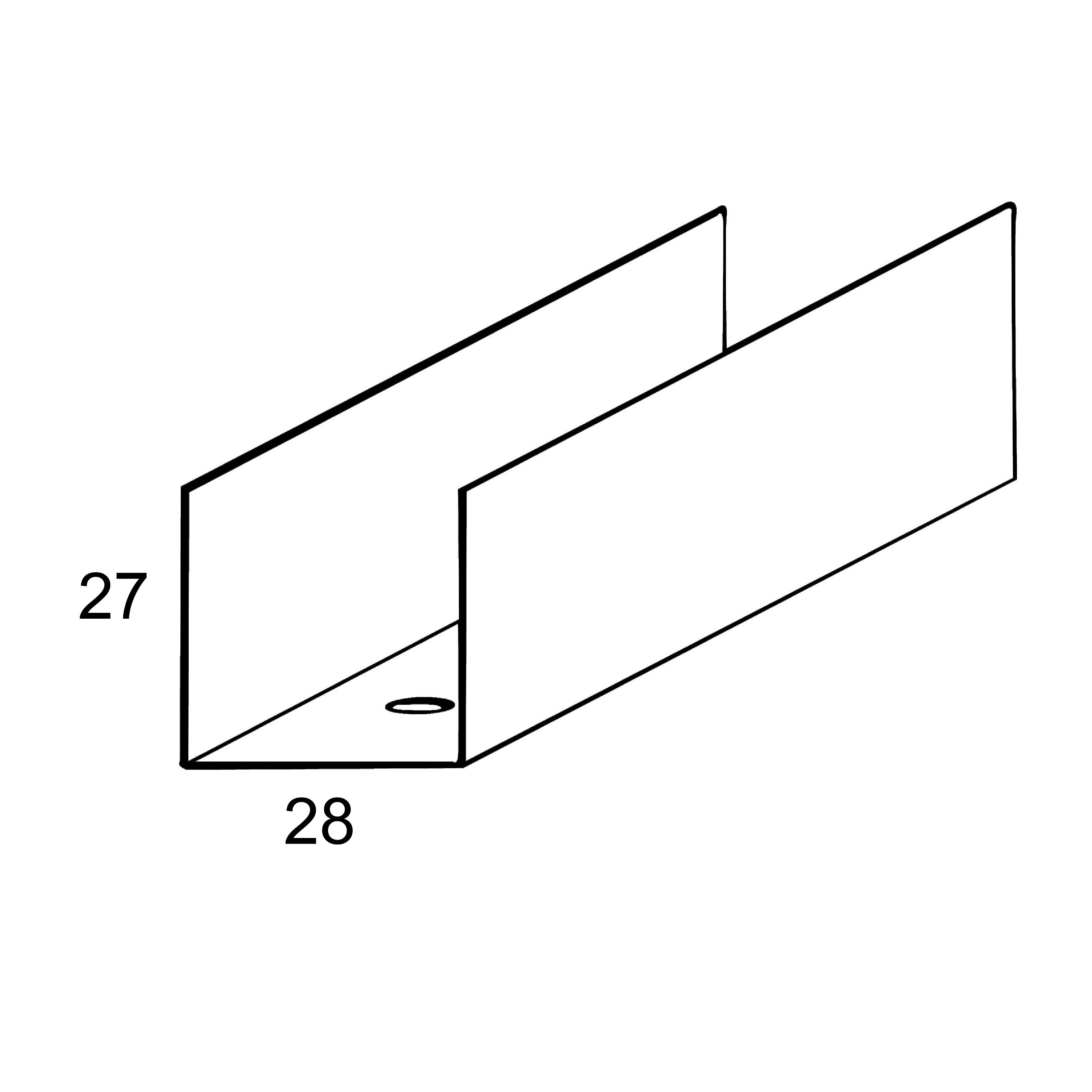 Profili a u in acciaio CIPRIANI ECO 27 x 28 mm 3 m - 2