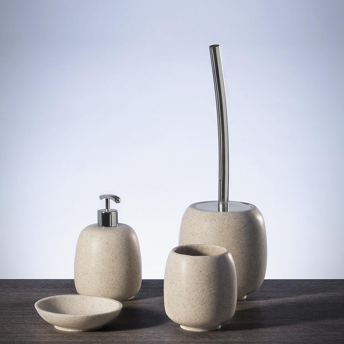 Dispenser sapone per bagno d'appoggio AFRA dispenser in poliresina sabbia sabbia in resina 0.5 l - 8