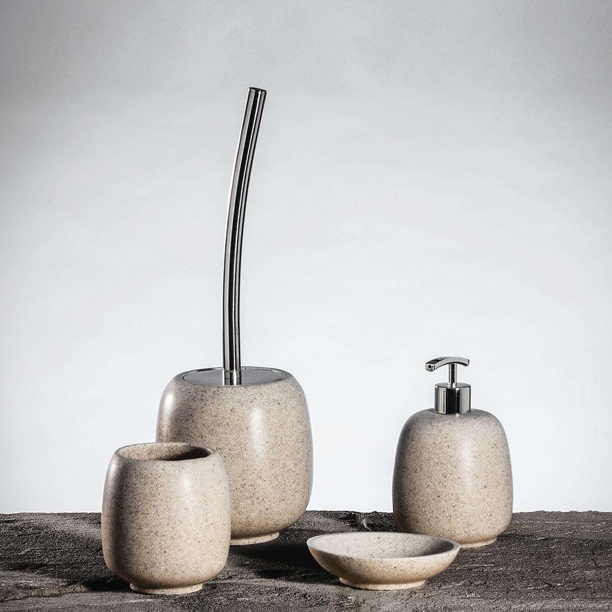 Porta sapone AFRA porta sapone in poliresina sabbia sabbia 13 cm x 3.2 cm in resina - 7