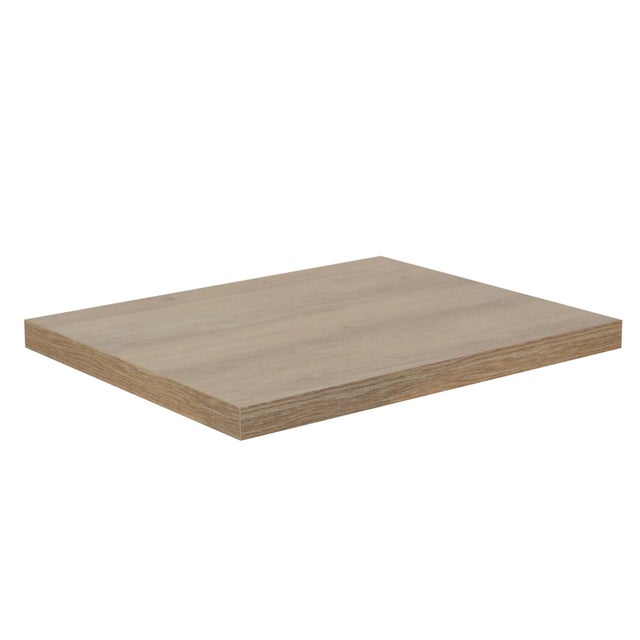 Top per lavabo Remix SENSEA L 90 x H 3.8 x P 49 cm rovere truciolare, opaco, disponibile su misura