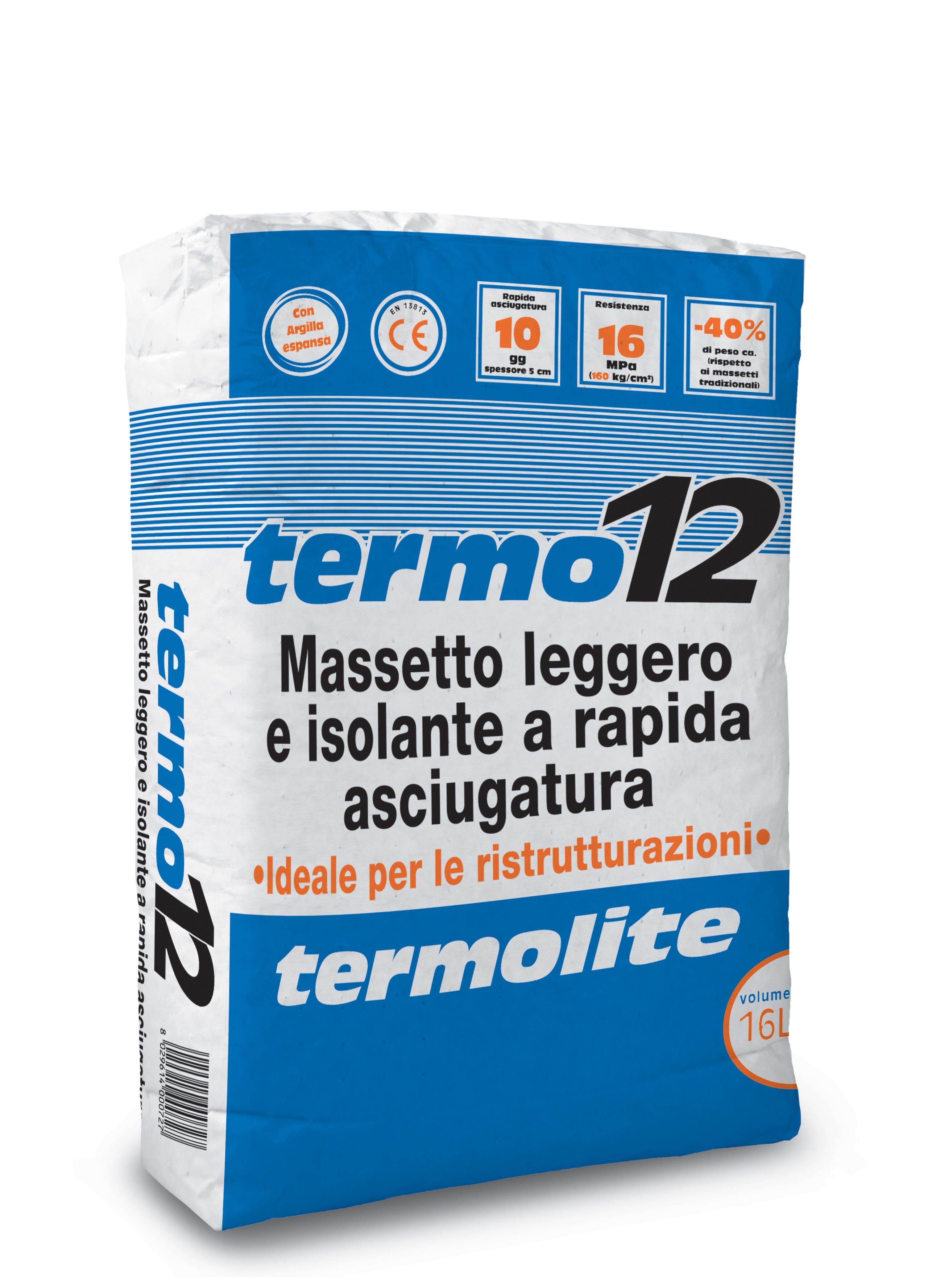 Massetto Alleggerito Ecolight Pronto 15kg - Sottofondo Prédosé Léger Pour Chapes Et Sols
