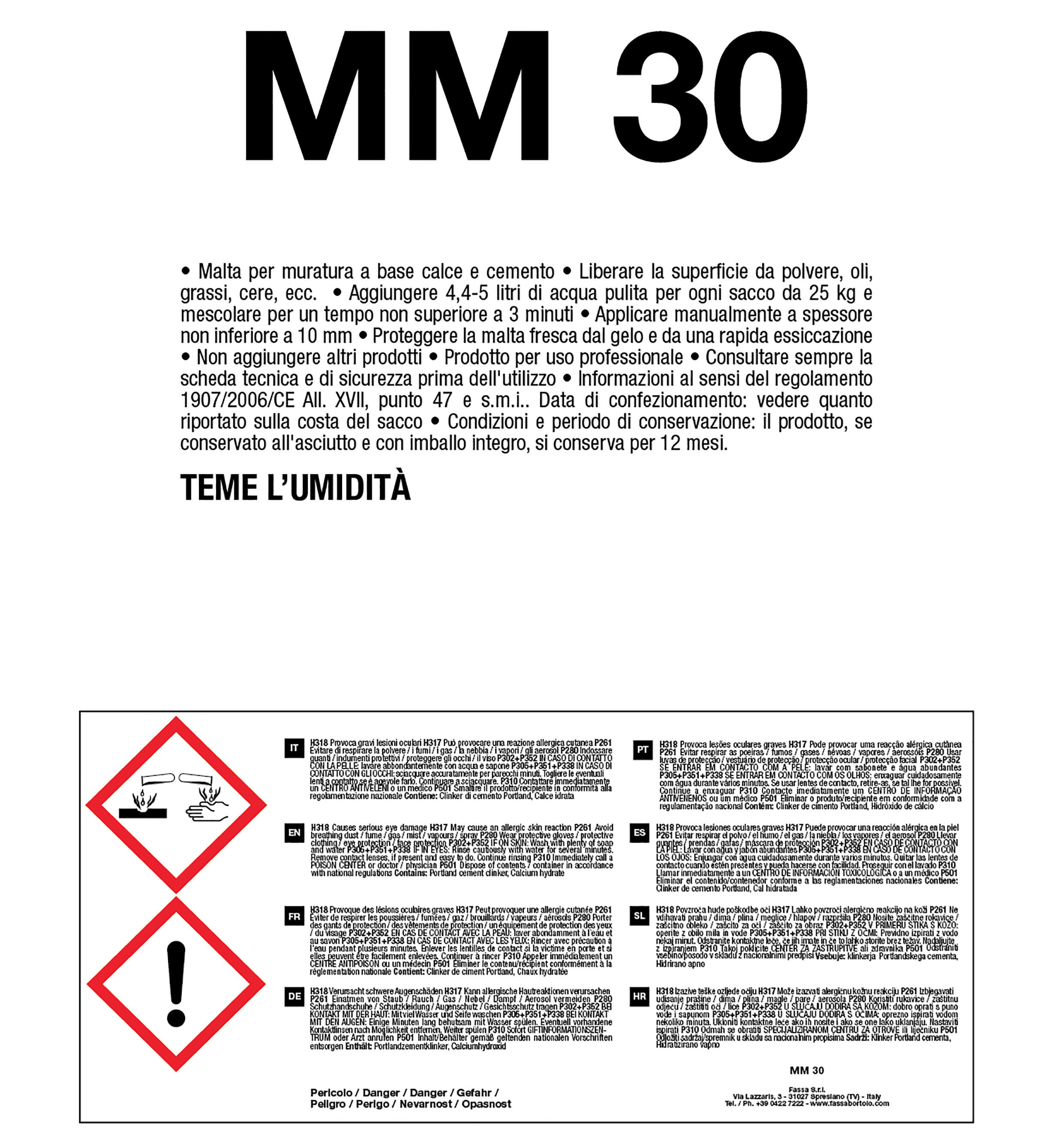 Malta FASSA BORTOLO MM30 Classe M5 - 2