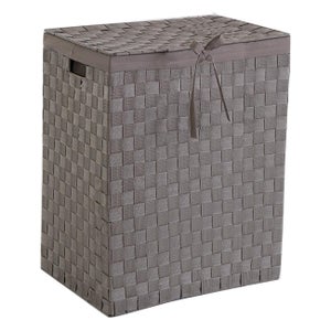 Cesto Portabiancheria In Plastica Con Manico - 35x33x25 Cm, 30 Litri, Per Bagno E Lavanderia
