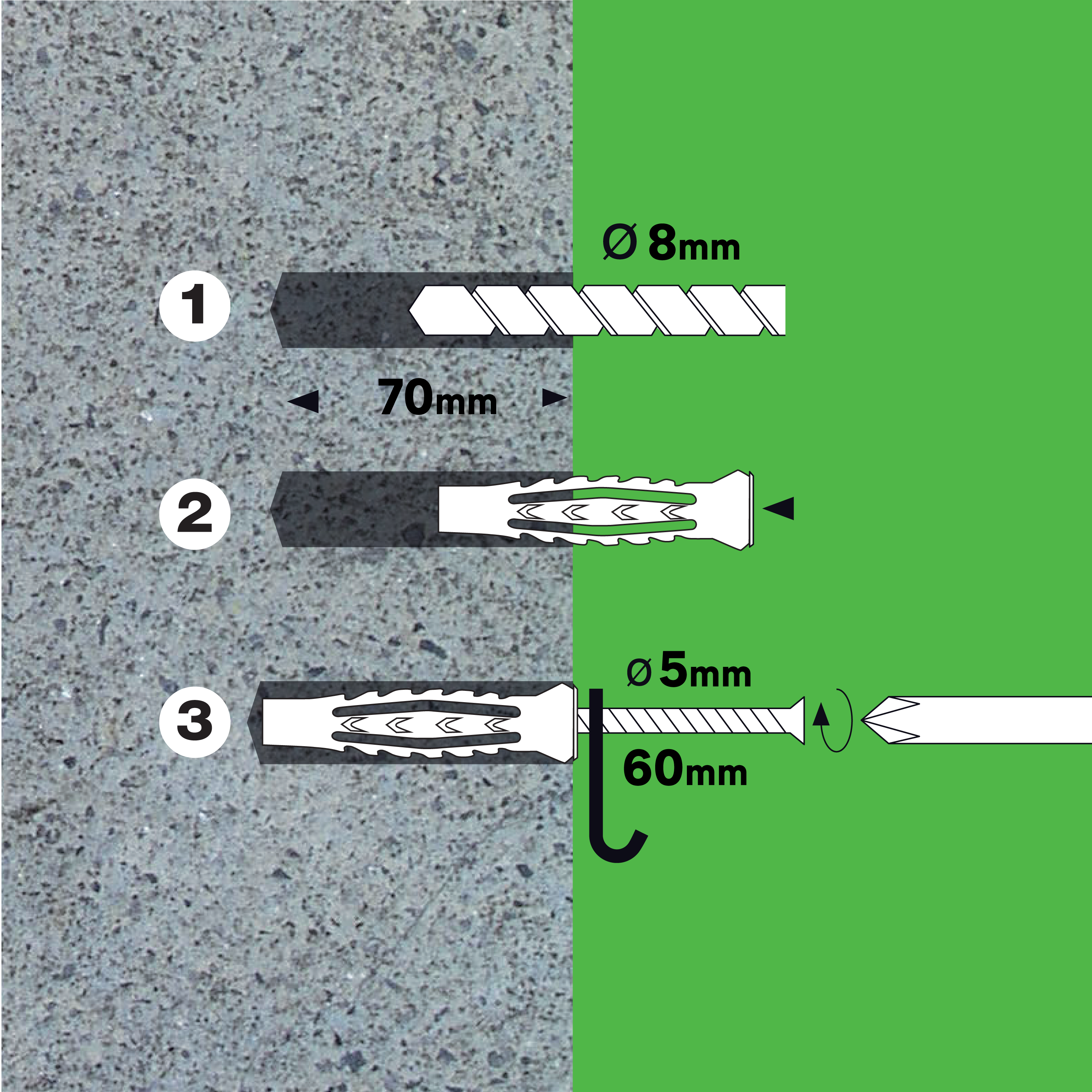 Pack buchas e parafusos STANDERS BUCHA + PARAFUSO MULTIMATERIAL NYLON 50UN - 4