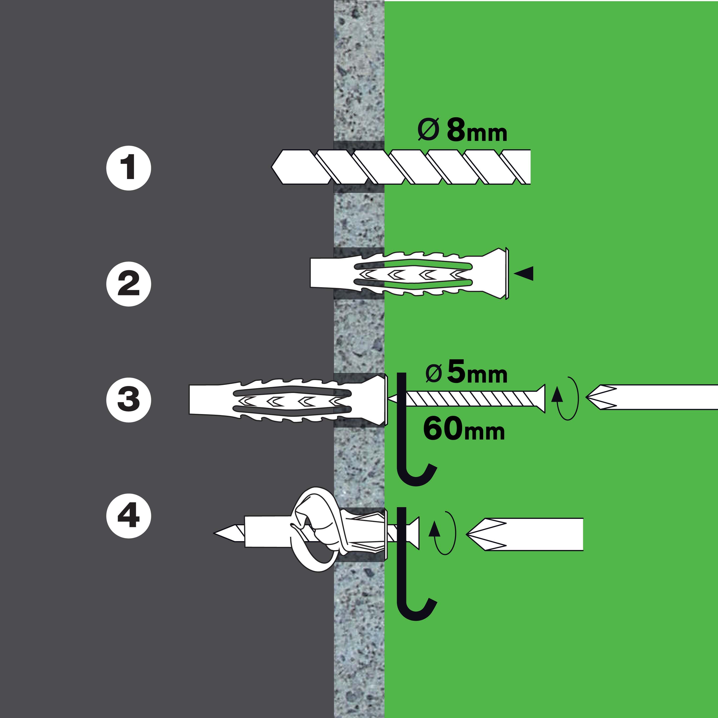 Pack buchas e parafusos STANDERS BUCHA + PARAFUSO MULTIMATERIAL NYLON 50UN - 5