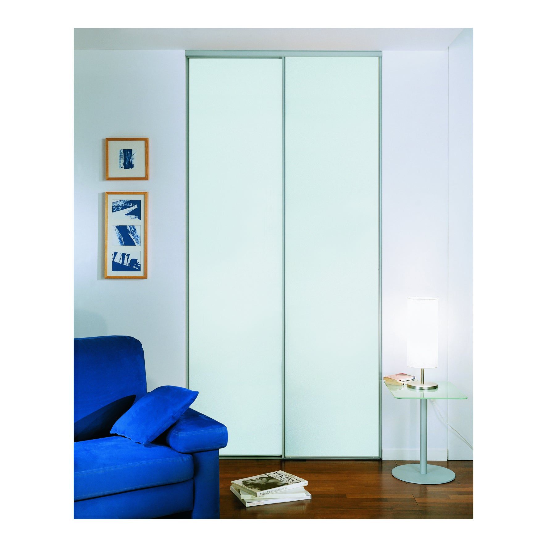 Kit anta scorrevole con binario Philadelphia 2 ante bianco L 120 x H 270 cm - 4