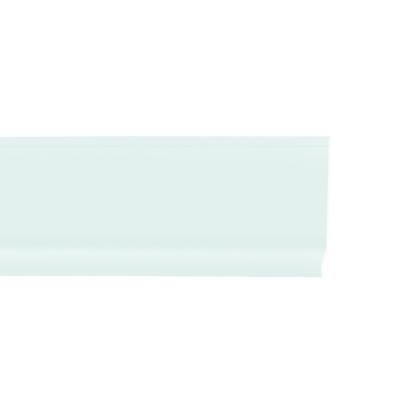 Battiscopa Adesivo Flessibile PVC - 10m X 10cm X 2mm - Bianco - Per Pareti Irregolari - Foto 2