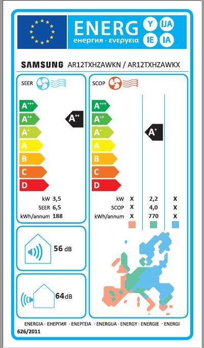 Unità interna condizionatore SAMSUNG 12000 BTU A++ serie LUZON - 3