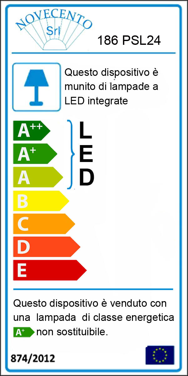 Lampadario LED design Elettra cromo Ø98cm, luce naturale 6400 lumen, NOVECENTO - 5