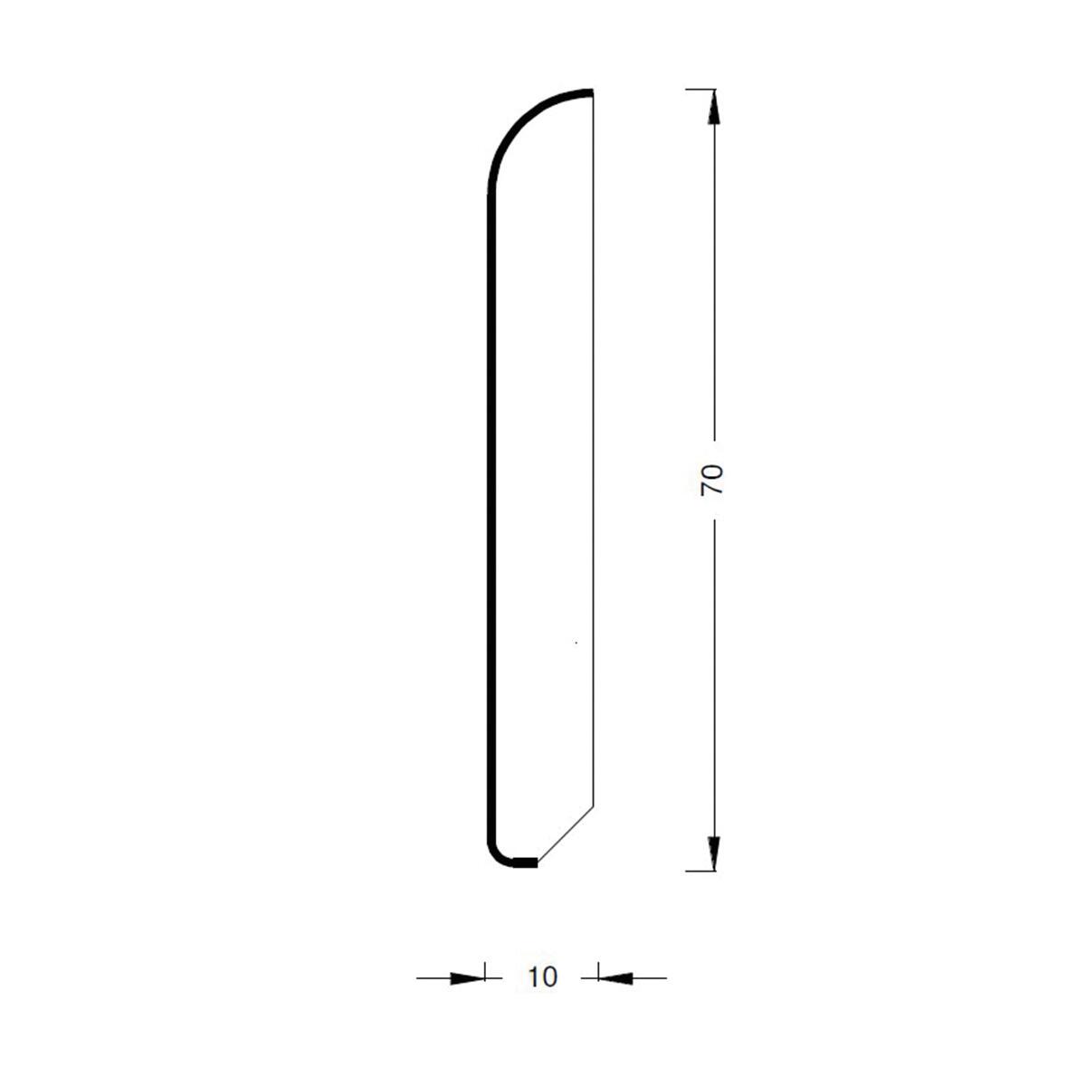 Battiscopa Superior in legno bianco Sp 10 mm x H 7 x L 240 cm / 2.4 m - 4