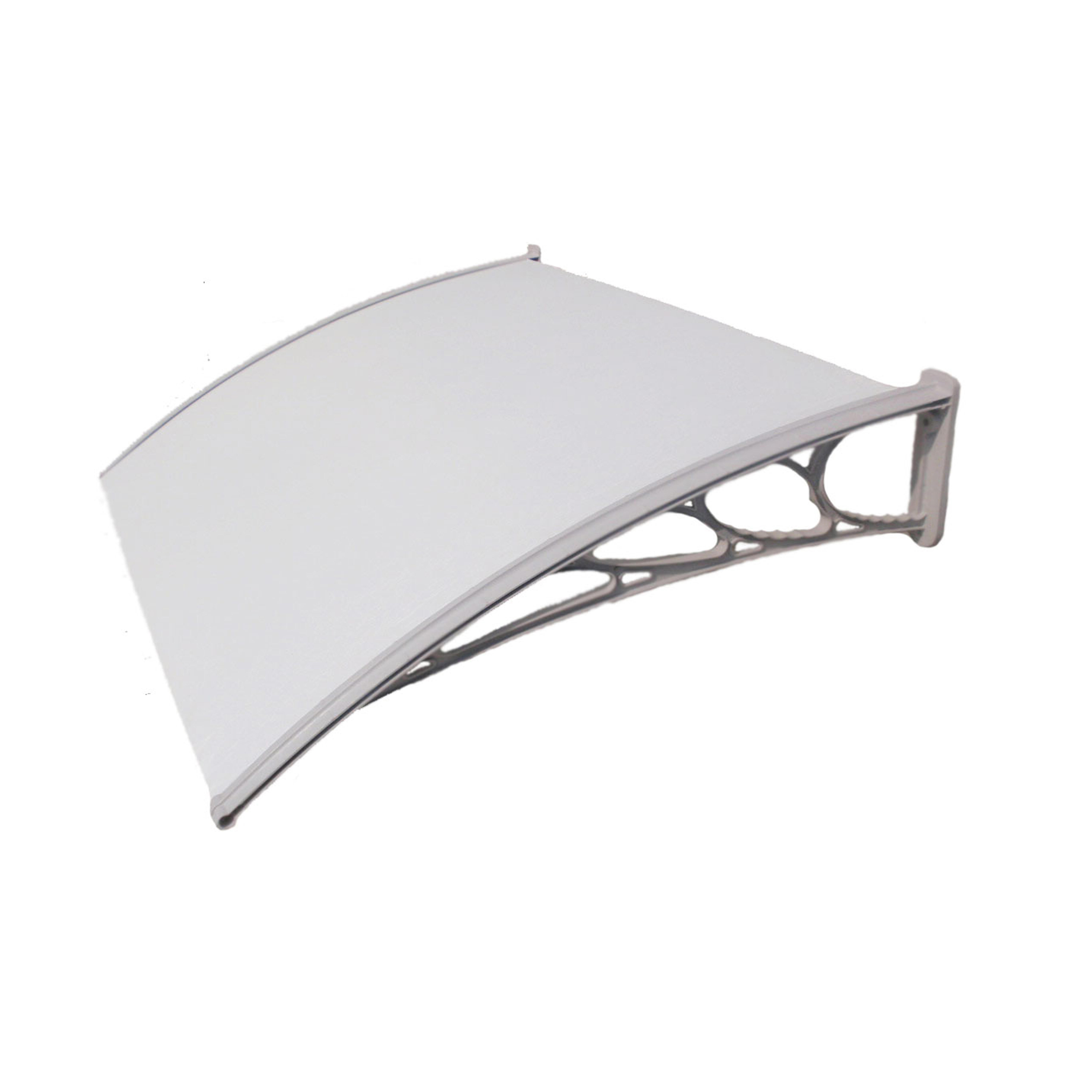 Pensilina in policarbonato grigio L 155 x P 98 cm struttura in pvc - 2